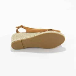 Sandales compensées corde à talon et bout ouverts