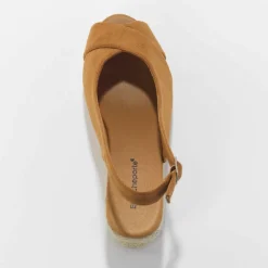 Sandales compensées corde à talon et bout ouverts
