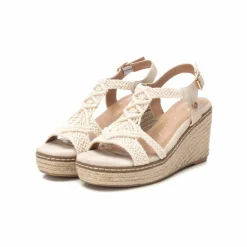 Sandales compensées macramé
