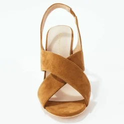 Sandales croisées à talon