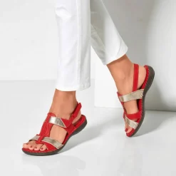 Sandales cuir bicolore extra souple