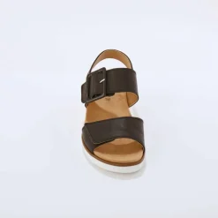 Sandales cuir ouverture totale
