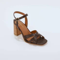 Sandales cuir à talon