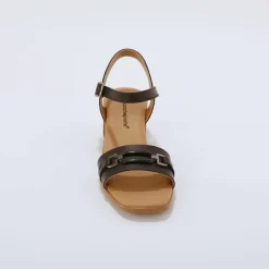 Sandales cuir à talon