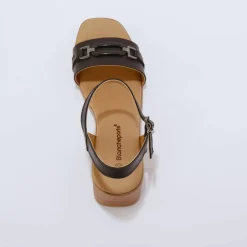 Sandales cuir à talon