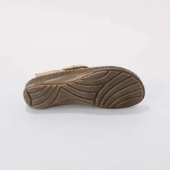 Sandales en cuir extra souple bicolores