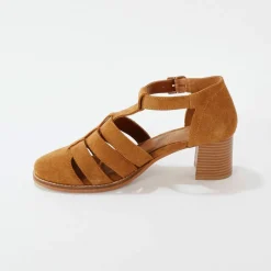 Sandales en cuir à talon