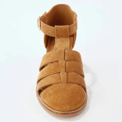 Sandales en cuir à talon