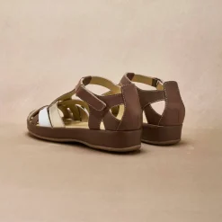 Sandales salomées cuir largeur confort