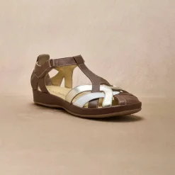 Sandales salomées cuir largeur confort