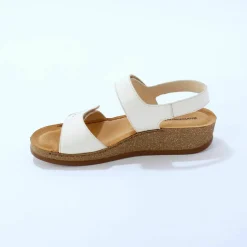 Sandales scratchées largeur confort en cuir
