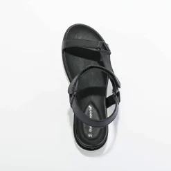 Sandales scratchées largeur confort en cuir style rando certifié LWG