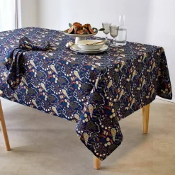 Serviette de table en coton imprimé herbier - lot de 3