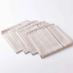 Serviettes de table rayées - lot de 4