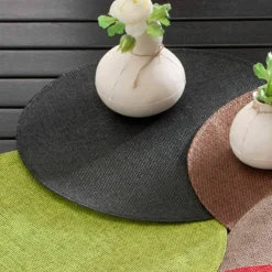 Set de table rond bambou - Lot de 4