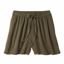 Short crépon uni, effet jupette
