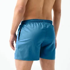 Short de bain uni motif contrasté