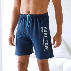 Short de pyjama coton bleu marine