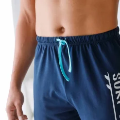Short de pyjama coton bleu marine