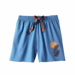 Short de pyjama en coton - uni tropical