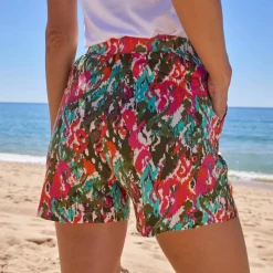 Short large fluide imprimé etnique