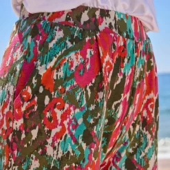 Short large fluide imprimé etnique