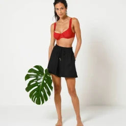 Short large fluide uni, viscose