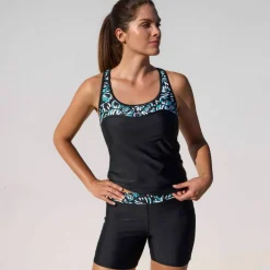 Short long de bain ceinture imprimée Upala