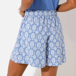 Short noué viscose fluide, imprimé