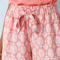 Short noué viscose fluide, imprimé