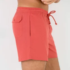 Short toile ceinture élastiquée