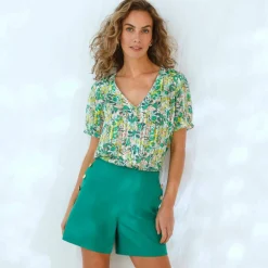 Short ville boutonné effet 