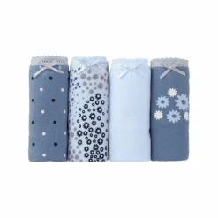 Shorty « motifs fleurettes » en coton - Lot de 4 assortis
