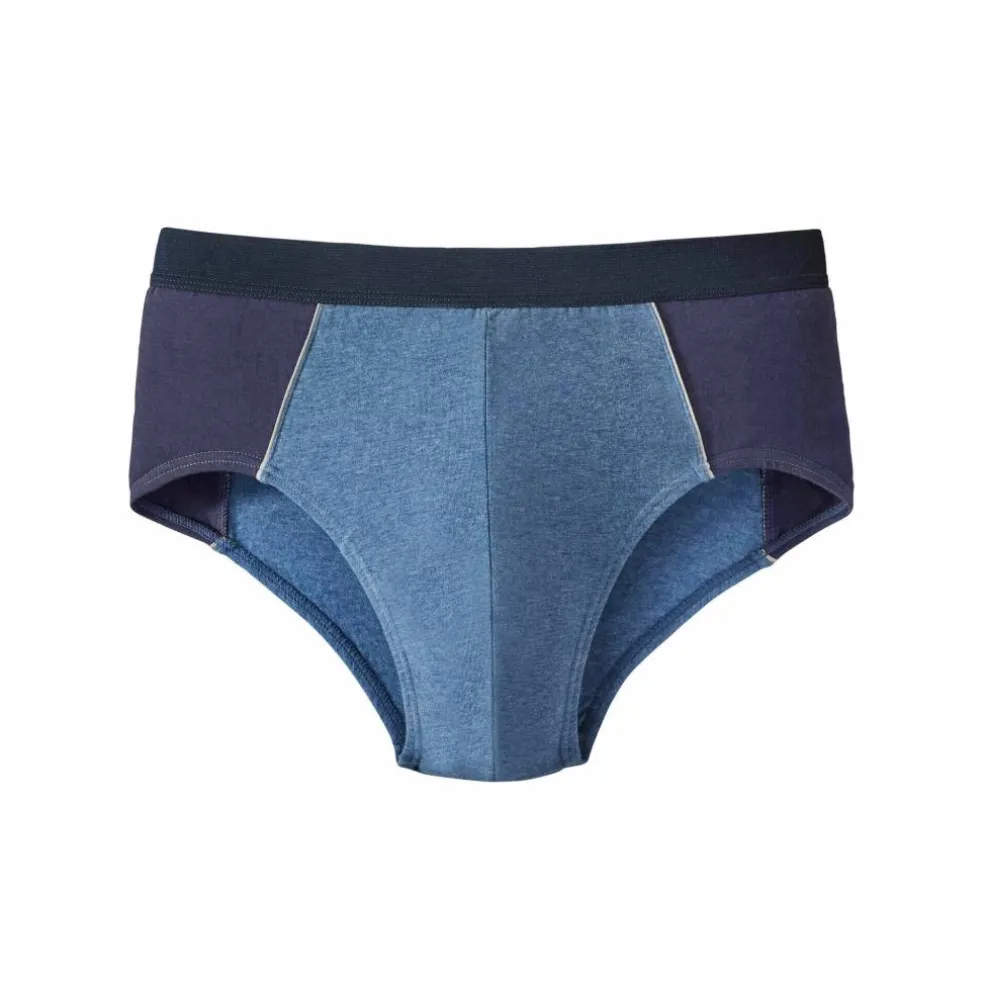 Slip fermé bicolore, taille haute - lot de 4