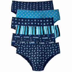 Slip fermé imprimé assorti taille confort - lot de 6