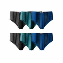 Slip fermé taille haute imprimé - lot de 6