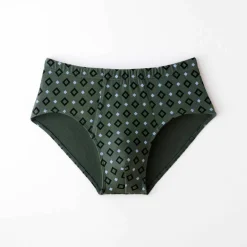 Slip ouvert taille haute imprimé losanges - lot de 6