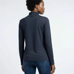 Sous-pull à col montant frisotté, uni