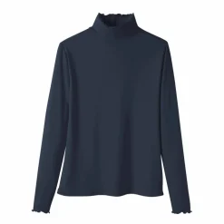Sous-pull à col montant frisotté, uni