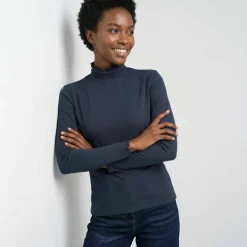 Sous-pull à col montant frisotté, uni
