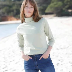Sous-pull col roulé coton stretch uni