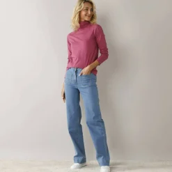Sous-pull col roulé coton stretch uni