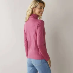 Sous-pull col roulé coton stretch uni