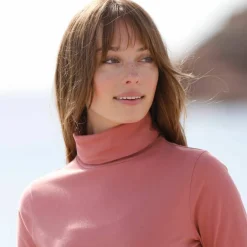 Sous-pull col roulé coton stretch uni
