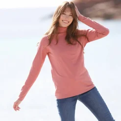 Sous-pull col roulé coton stretch uni