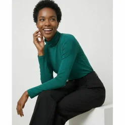 Sous-pull uni col roulé stretch