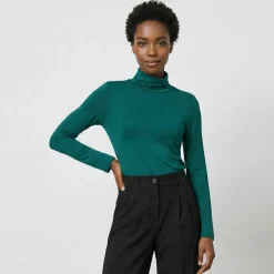Sous-pull uni col roulé stretch