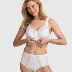 Soutien-gorge Broderie Anglaise fermeture devant - sans armatures