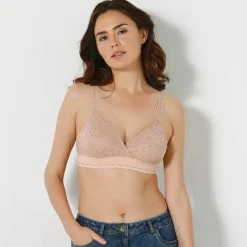 Soutien-gorge Coeur Croisé Féminin dentelle recyclée - sans armatures