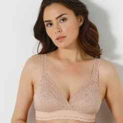 Soutien-gorge Coeur Croisé Féminin dentelle recyclée - sans armatures